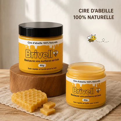 BrivFix - Cire d'abeille naturelle Efface rayures, taches et marques d'usure en une seule application