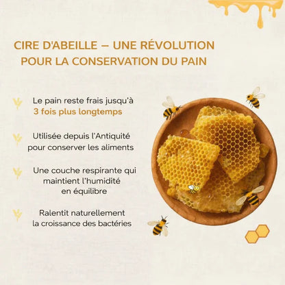 Sacs Brivell Premium en cire d'abeille & coton 100 % — Lavables, pour une conservation naturelle