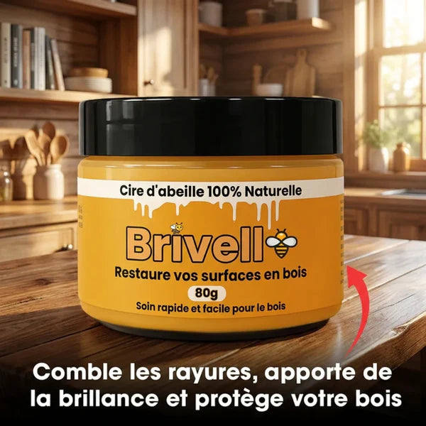 BrivFix - Cire d'abeille naturelle Efface rayures, taches et marques d'usure en une seule application